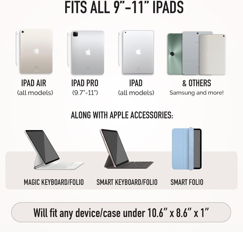 VANDEL - The Original Puffy iPad Sleeve 9-11 Inch Tablet Sleeve, Brown i Pad Case for Women and Men, Cute iPad Air Pouch, 9 10 Inch, 11 Inch Bag - Image 4